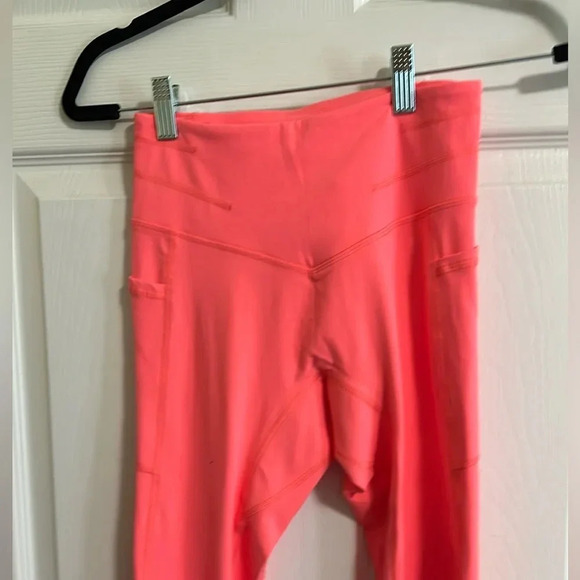 Free People Movement coral full length leggings with slits XS NWOT - Picture 2 of 6